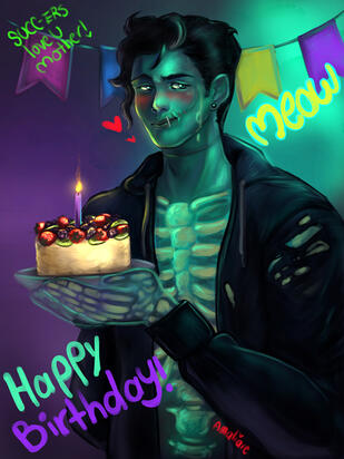 Meow&#39;s bday card
